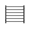 Towel Warmer 6 Bar Electric Heated Towel Rack Wall Mount Plug-in/Bath Towel Heater Matt-Black - Timer - V.I.P Digital Presence