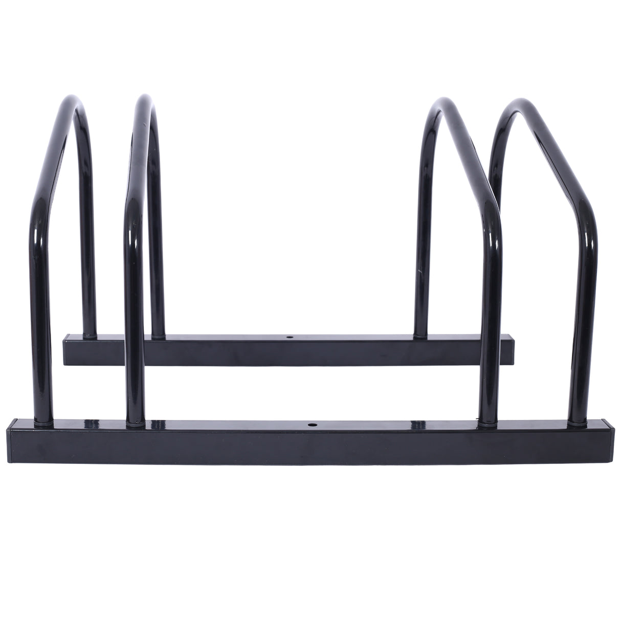 2 bicycle parking racks 22-28 inch wheel supports, maximum tire width 2.15 inches, black painted - V.I.P Digital Presence