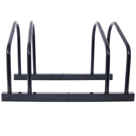 2 bicycle parking racks 22-28 inch wheel supports, maximum tire width 2.15 inches, black painted - V.I.P Digital Presence