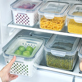 Kitchen food sealed preservation box fruit and vegetable drainage plastic storage box with lid - V.I.P Digital Presence