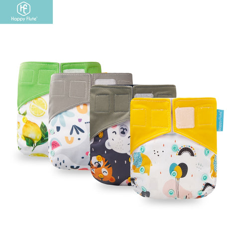 Happy Flute 1 pcs heavy wetter night AIO AI2 baby cloth diaper nappy one size fit all - V.I.P Digital Presence
