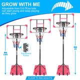 Portable Basketball Goal System with Stable Base and Wheels use for Indoor Outdoor teenagers youth - V.I.P Digital Presence