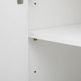 U-STYLE four door curved corner design wavy door panel cabinet with adjustable shelves - V.I.P Digital Presence