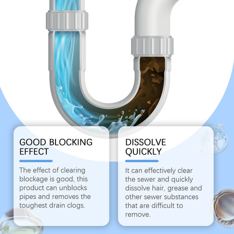 Pipe Dredging Cleaning Powder Clean Dissolves Drain Pipe Powder Oil, Clogs And Deodorizes - V.I.P Digital Presence