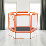 55'' Toddlers Trampoline with Safety Enclosure Net and Balls, Indoor Outdoor Mini Trampoline for Kids - V.I.P Digital Presence