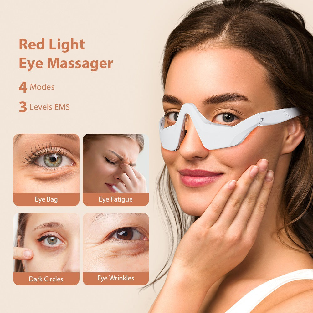 Microcurrent Massaging Eye Beauty Device with EMS and Red Light for Eye Massage and Dark Circle Reduction - V.I.P Digital Presence