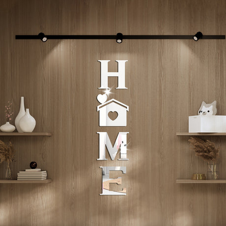 Acrylic Mirror Stickers: Home House Love Combo Bestseller Shein Soft Mirror Decorative Wall Stickers with Letter Hearts - V.I.P Digital Presence
