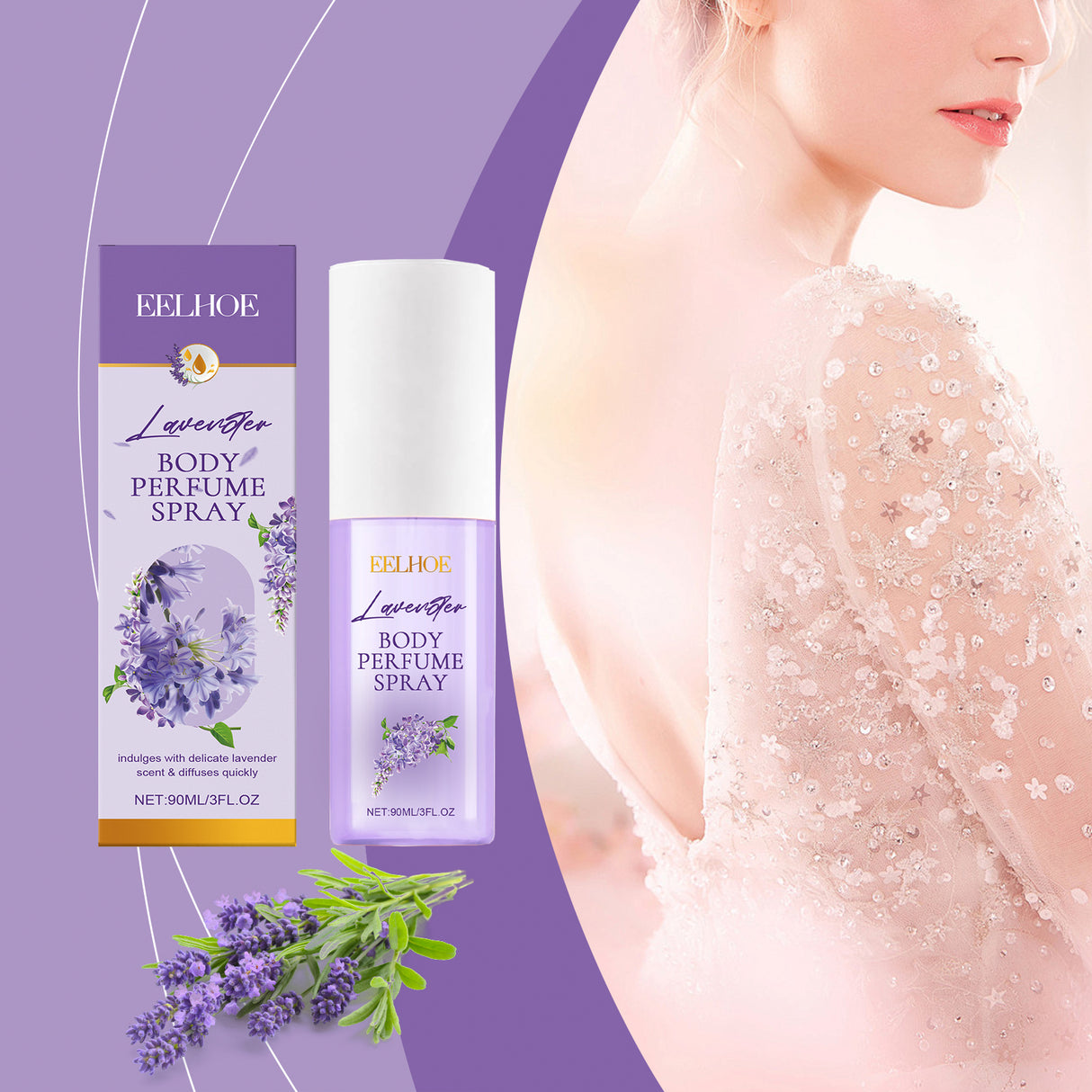 Lavender Body Perfume Spray, Lasting Fragrance Lavender Fragrance Refreshing Floral Perfume - V.I.P Digital Presence