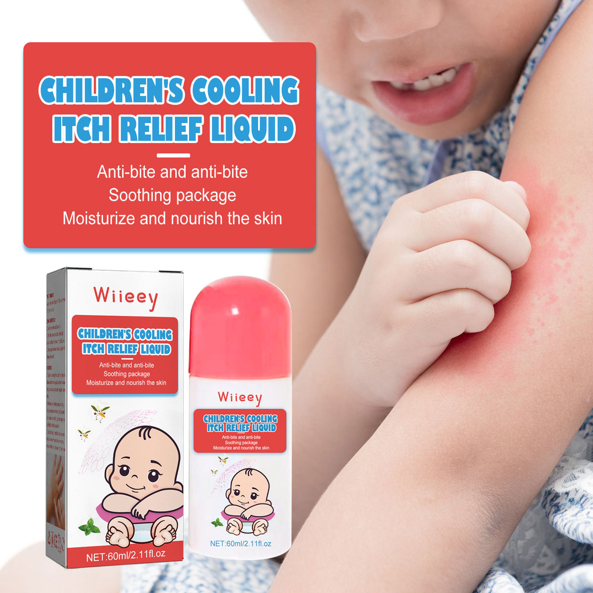 Cooling Anti-Itch Liquid For Children Mosquito Bites And Itchy Skin External Mosquito Repellent Cooling Anti-Itch Liquid