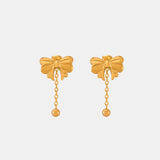 Titanium Steel Bow Earrings - V.I.P Digital Presence