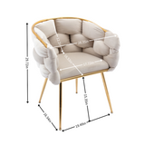 Luxury modern simple leisure velvet single sofa chair bedroom manicure table back chair beige - V.I.P Digital Presence