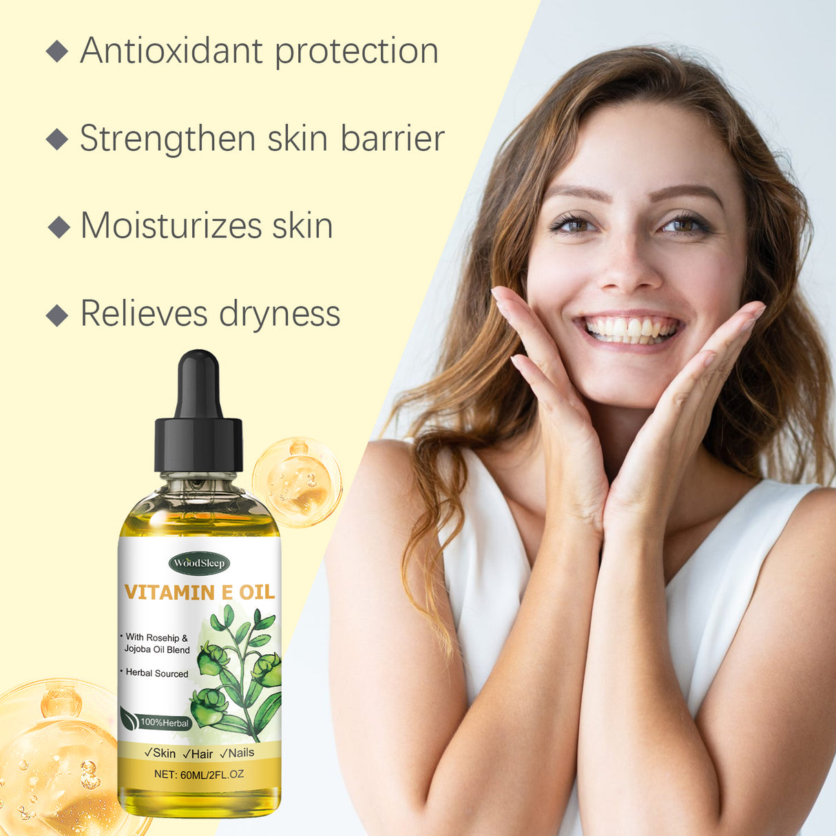 Skin Care Oil Vitamin E Moisturizes And Moisturizes Skin Daily Care Oil