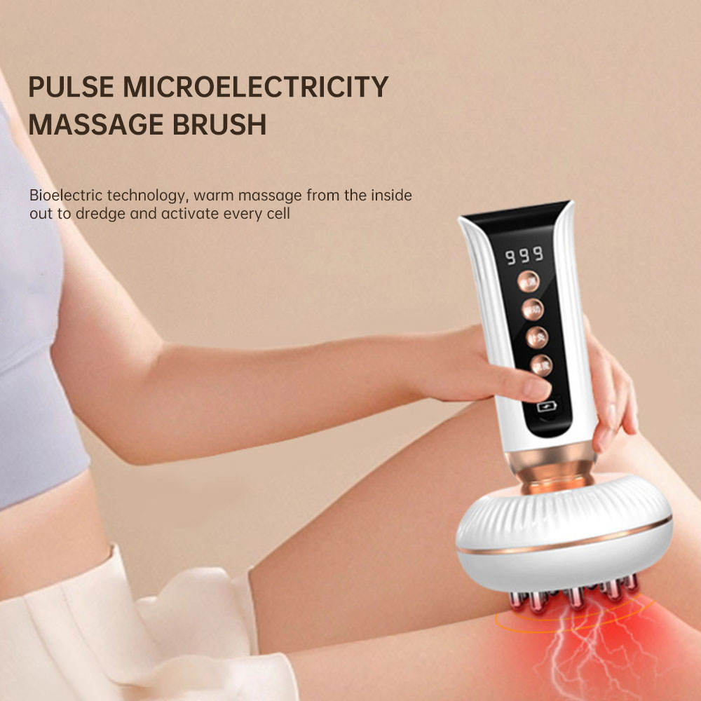 Multifunctional Electric Meridian Massage Brush EMS Heat Therapy Body Head Massager Slimming Electric Meridian Brush - V.I.P Digital Presence