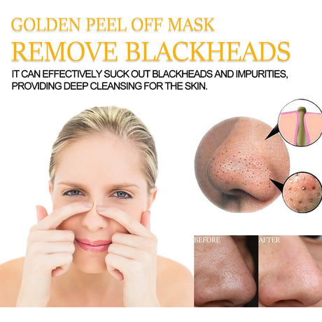 Golden Peel Off Mask, Cleanse Blackhead Impurities Fade Wrinkles Tight Skin Smear Type Mask - V.I.P Digital Presence