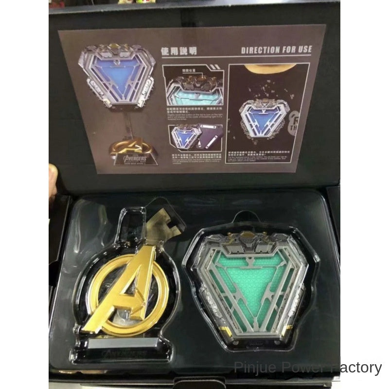 Reactor de edición Iron Man de los Vengadores, Reactor Ark, lámpara de pecho portátil, caja, pieza de mano 