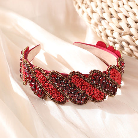 Fashionable Mizhu Water Diamond Baroque Hair Hoop - V.I.P Digital Presence