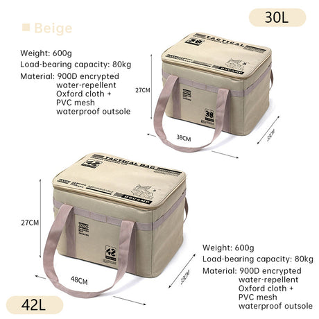 Outdoor storage bag, large - capacity foldable storage box, camping gear for picnic, portable, water - resistant - V.I.P Digital Presence