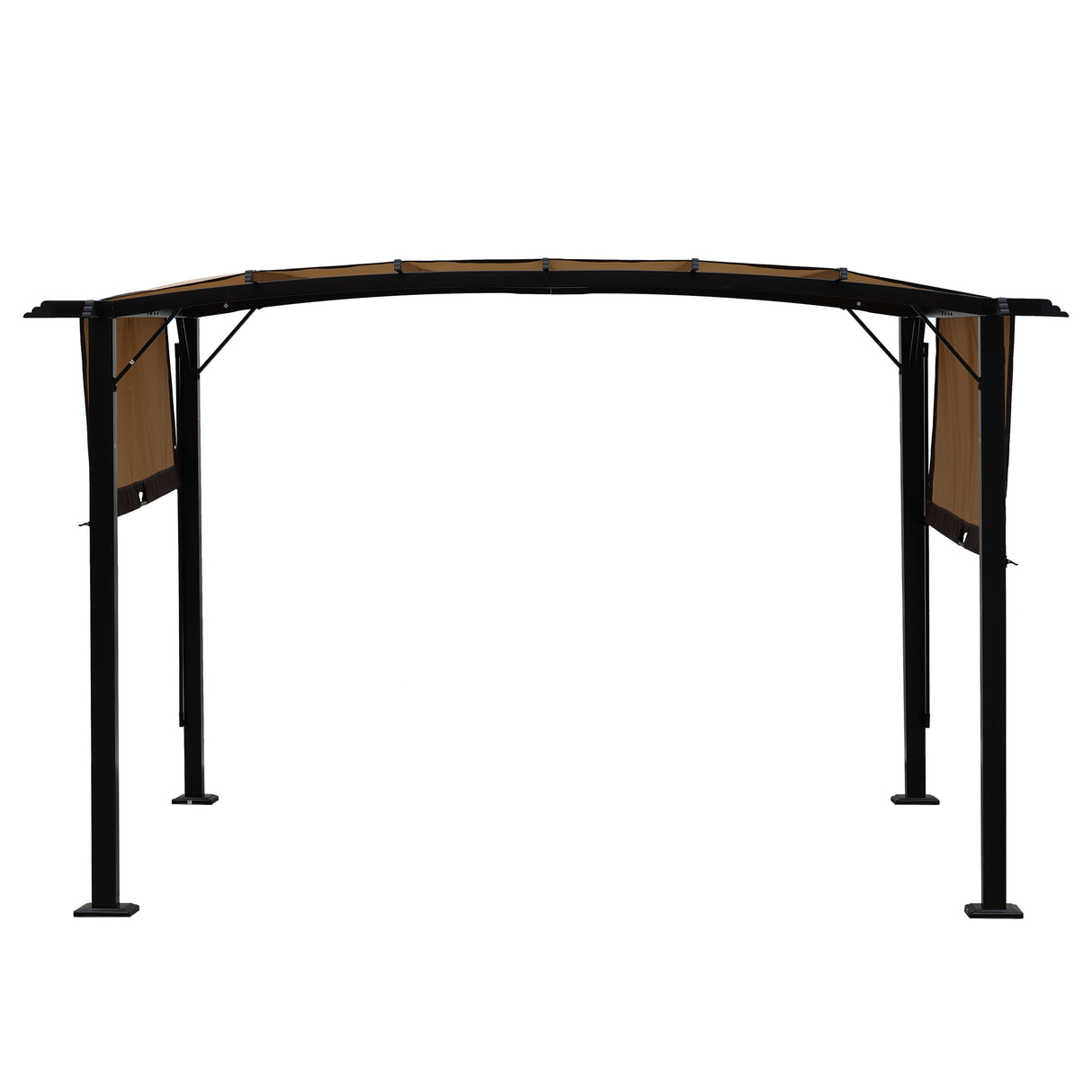 12 x 9 Ft Outdoor Pergola Patio Gazebo,Retractable Shade Canopy,Steel Frame Grape Gazebo,Sunshelter Pergola for Gardens - V.I.P Digital Presence