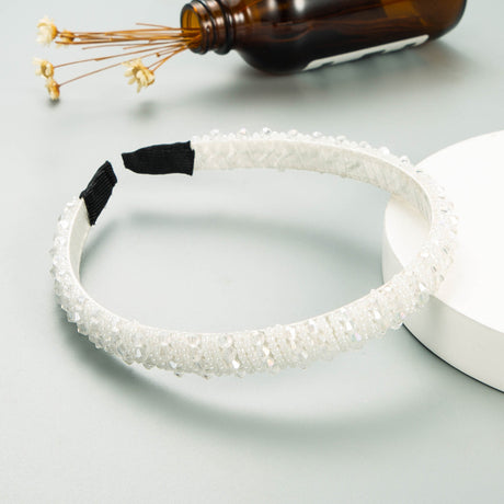 Hair Hoop Hand-Woven Beaded Headband Female Baroque Sponge Hair Bundle Korean Face Wash Hair Accessories - V.I.P Digital Presence