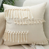 Tassels Cushion Cover 45x45cm Beige White Pillow Covers Decorative Pillow Case Square Home Boho Decor Macrame Pillowcase - V.I.P Digital Presence