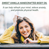 Sweet Vanilla Handcrafted Body Oil, Repair Skin Barrier To Relieve Dry Itchy Red Moist Hydrating Essence Oil