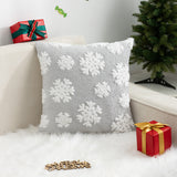 Christmas Pillow Cover (Excluding Pillow Core) Snowflake Velvet Jacquard Christmas Tree Elk Festival Decoration - V.I.P Digital Presence
