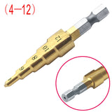 Hexagon Shank Straight Groove Step Drill Pagoda Drill Step High Speed Steel 4241 Drill Bit Set 4-32 4-20 4-12 - V.I.P Digital Presence
