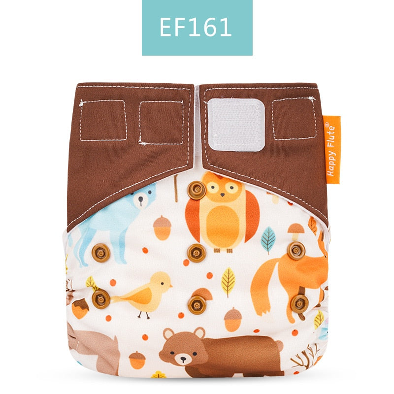 Happy Flute 1 pcs heavy wetter night AIO AI2 baby cloth diaper nappy one size fit all - V.I.P Digital Presence