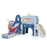 10-1 Toddler Slide Set,Kids Slide for Toddlers Ages 1+, Basketball Hoop Pirate Ship Themed Slide with Ship Head Indoor& Outdoor - V.I.P Digital Presence