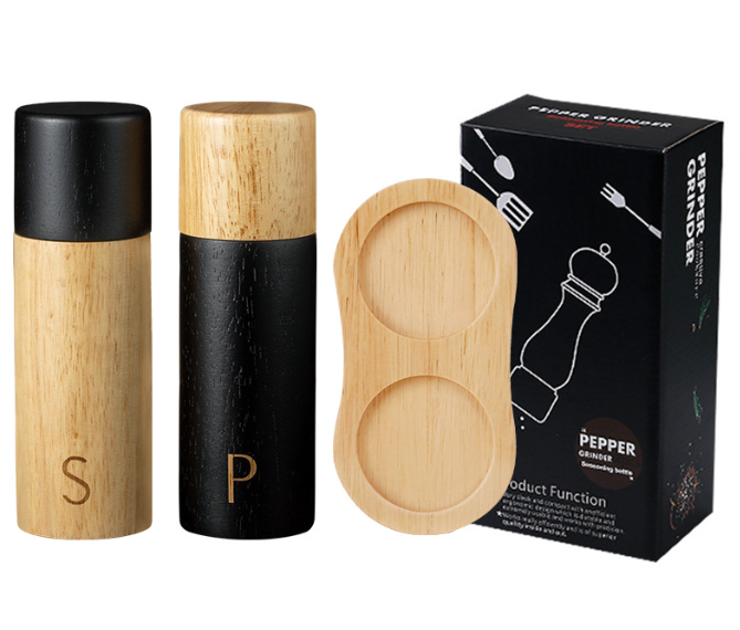 Oak Pepper Grinder Salt and Pepper Grinder Wooden Salt Mill Pepper Grinder with Adjustable Ceramic Rotor - V.I.P Digital Presence