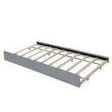 Queen Size Velvet Upholstered Platform Bed with 2 Drawers and 1 Twin XL Trundle- Gray - V.I.P Digital Presence