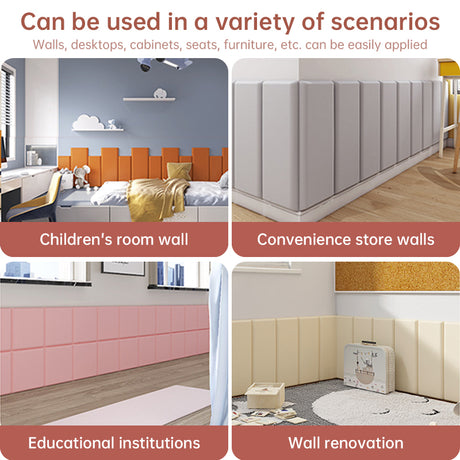 Kids' 3D Wall Stickers, Self - adhesive Soft Leather Bags, Anti - collision Wall & Bedhead Panels, 2 - 8 pcs - V.I.P Digital Presence