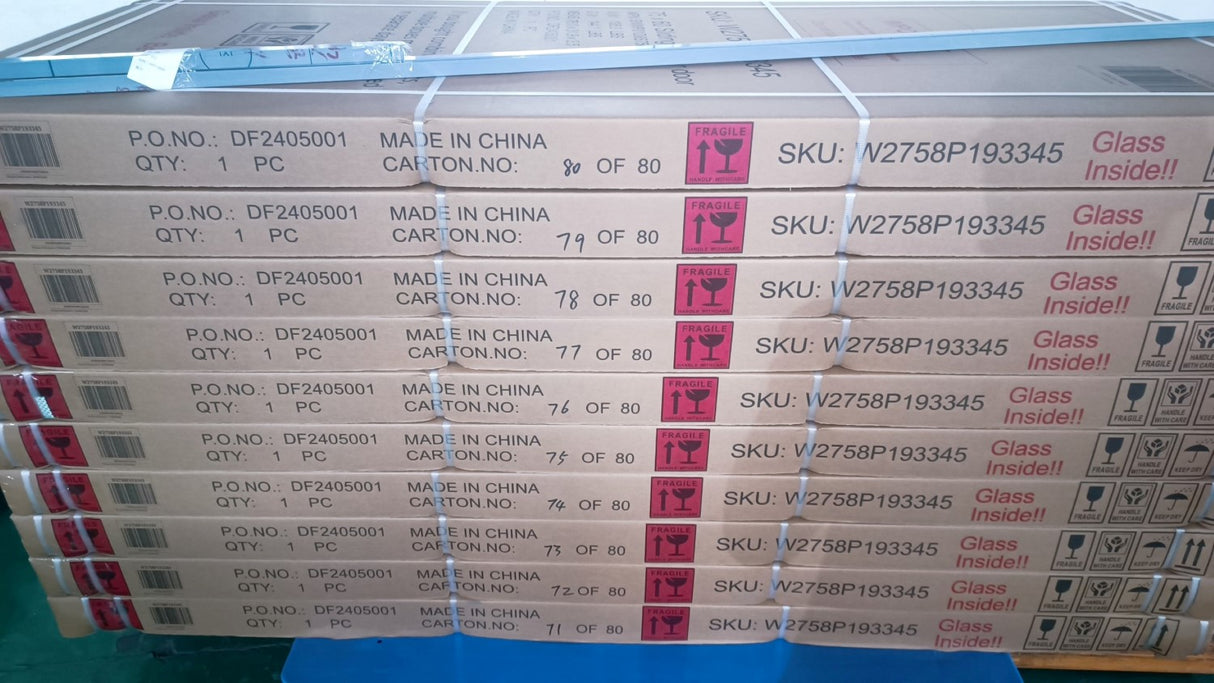 56-60 "wide x 75" high frameless double sliding shower door, 304 stainless steel chrome plated, 8mm thick SGCC tempered transpar - V.I.P Digital Presence