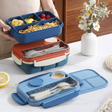 Student Japanese sealed four-compartment plastic lunch box bento box microwaveable lunch box - V.I.P Digital Presence