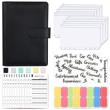 A6 Loose-Leaf Binder Budget Book Macaron Notebook Leather PU Loose-Leaf Book Cash Budget Handbook - V.I.P Digital Presence