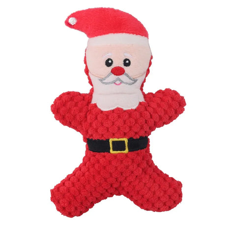 Xmas Pet Dog Plush Noise Chewing Toy Santa Elk Gingerbread Man Donut Cat Dog Christmas Series Cartoon Dog Toy Plush Squeak Toy - V.I.P Digital Presence