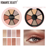 Romantic Beauty 8 Color Round Palette Eyeshadow Pearlescent Matte Eyeshadow Palette - V.I.P Digital Presence