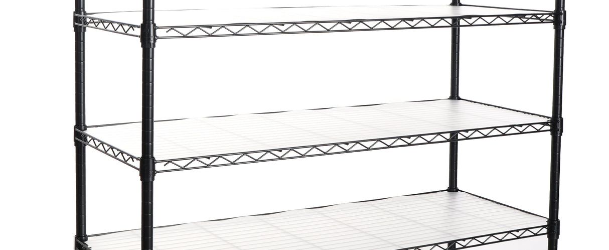 7 Tier Wire Shelving Unit 2450 LBS NSF Height Adjustable Metal Garage Storage Shelves with Wheels Black