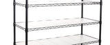 7 Tier Wire Shelving Unit 2450 LBS NSF Height Adjustable Metal Garage Storage Shelves with Wheels Black