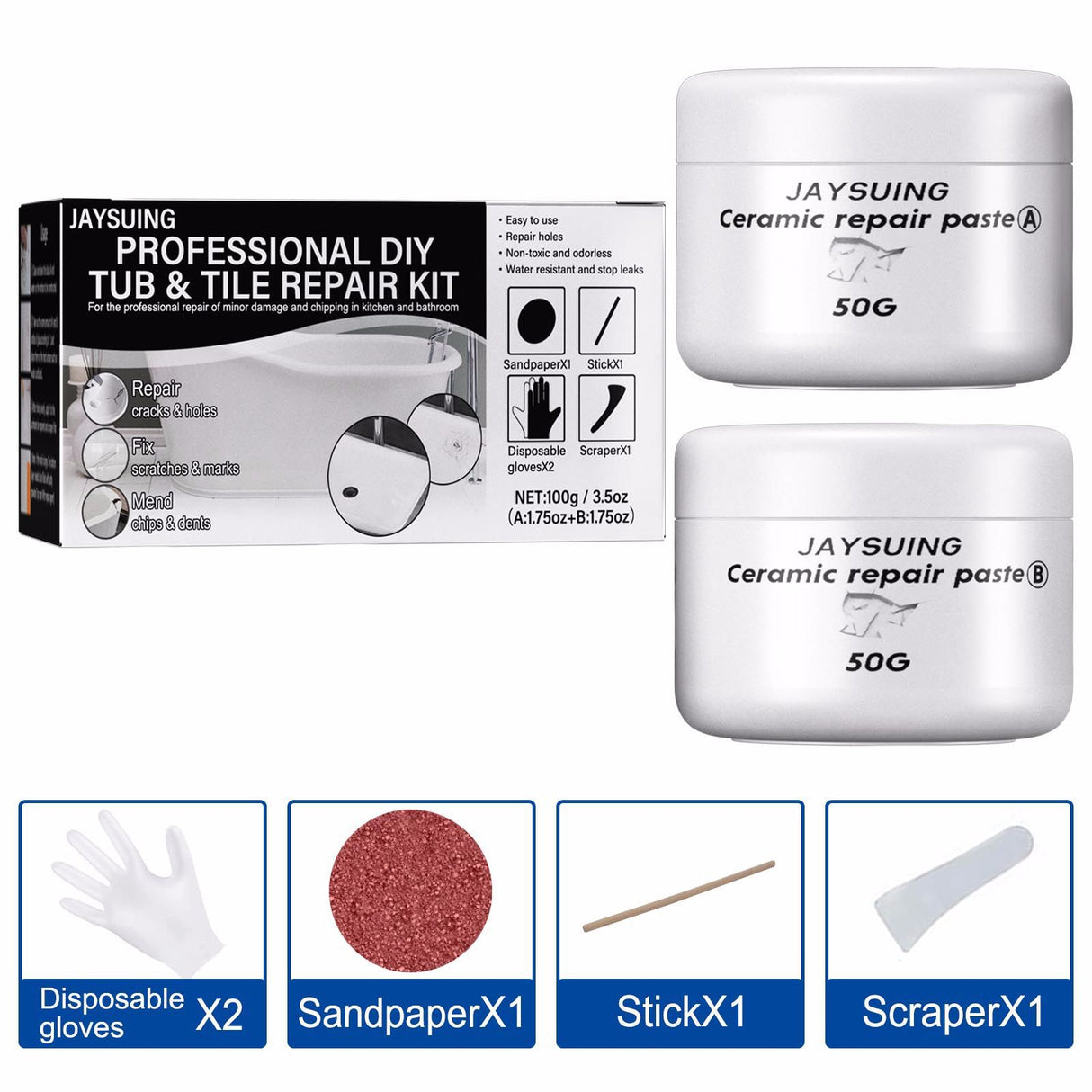 Jaysuing Tile repair agent ceramic paste tile glue adhesive toilet marble pit glaze repair agent - V.I.P Digital Presence