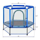 55'' Toddlers Trampoline with Safety Enclosure Net and Balls, Indoor Outdoor Mini Trampoline for Kids - V.I.P Digital Presence