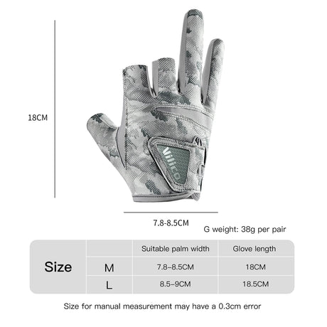 Outdoor fishing equipment - thin comfortable breathable leak proof 3-finger lure fishing gloves - V.I.P Digital Presence