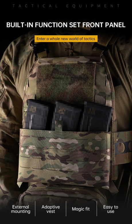 WoSporT can accommodate three 5.56 (or two 7.62) inner pockets with built-in function cover camouflage front panel - V.I.P Digital Presence