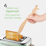 Kitchen and Home Good Items Squirrel Toast with Pine Wood Squirrel Baked Bread Pliers - V.I.P Digital Presence
