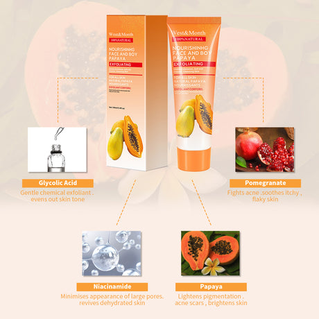 Papaya Exfoliating Gel, Moisturizing Skin With Gentle Cleansing Keratin Brightening Gel - V.I.P Digital Presence
