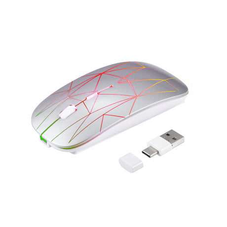 Suitable for Microsoft Surface Light up Silent Type c+USB Dual Interface Mouse Wireless Mouse - V.I.P Digital Presence