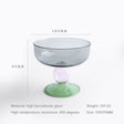 Household heat-resistant cute stained glass bowl tall dessert bowl sugar bowl household taro round ice cream bowl yogurt bowl - V.I.P Digital Presence