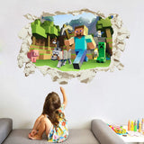 Minecraft run away My World Wall Stickers Living Room Children's Room Removable Decorative PVC Stickers - V.I.P Digital Presence
