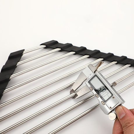 Roller blind folding triangular sink storage rack drain rack bowl and chopsticks rack sponge water filter rack - V.I.P Digital Presence