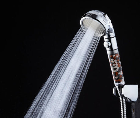 New Tourmaline balls Filter Shower Head Water saving 3 Modes adjustable SPA shower head on/off button high pressure shower - V.I.P Digital Presence
